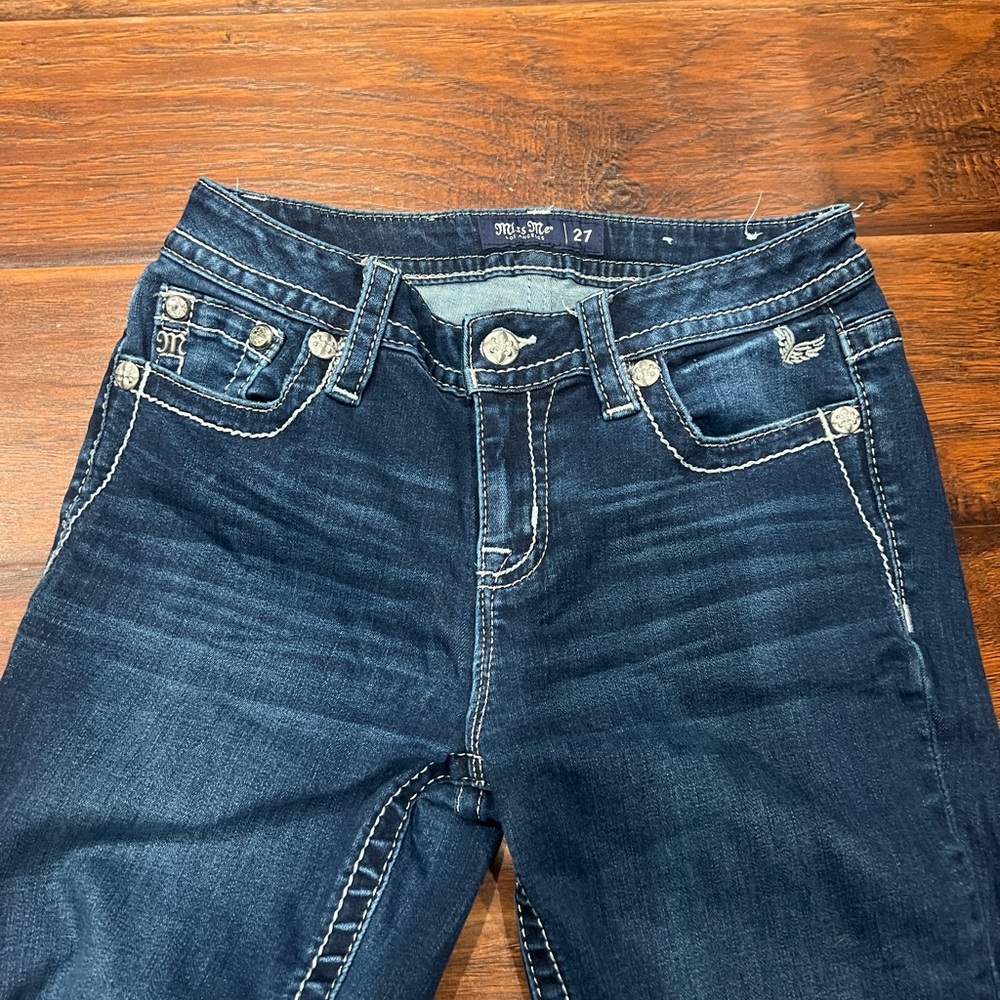 Miss Me Blue Boot Cut Jeans with Classic Wash